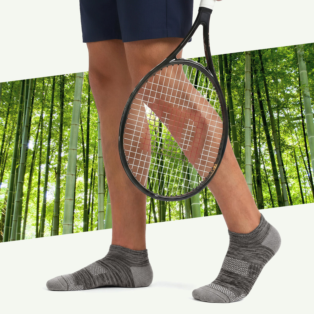 Justay Story 6 Pairs Bamboo Rayon Breathable Sports Low Cut Ankle Socks for Men