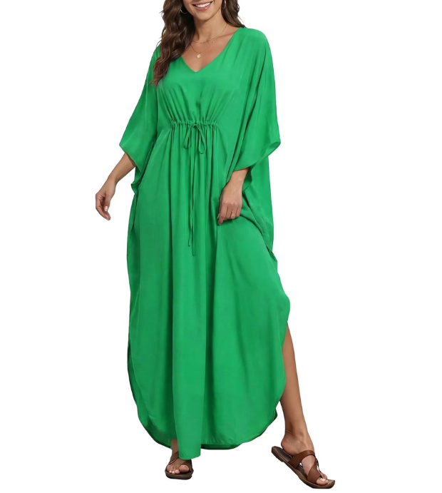 Justay Story Kaftan Dresses for Women Cover up One Size Swimsuit Beach Dresses