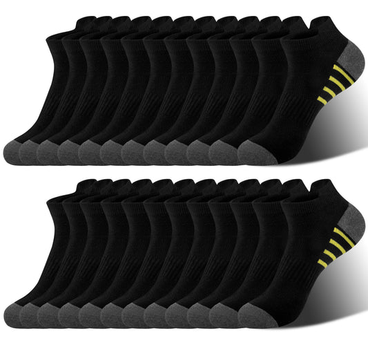 Justay Story 12 Pairs Mens Ankle Socks Athletic Casual Low Cut Short Socks for Men