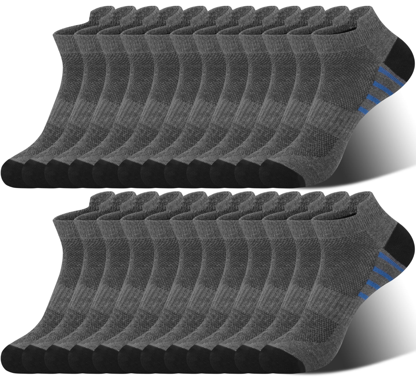 Justay Story 12 Pairs Mens Ankle Socks Athletic Casual Low Cut Short Socks for Men