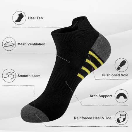 Justay Story 12 Pairs Mens Ankle Socks Athletic Casual Low Cut Short Socks for Men